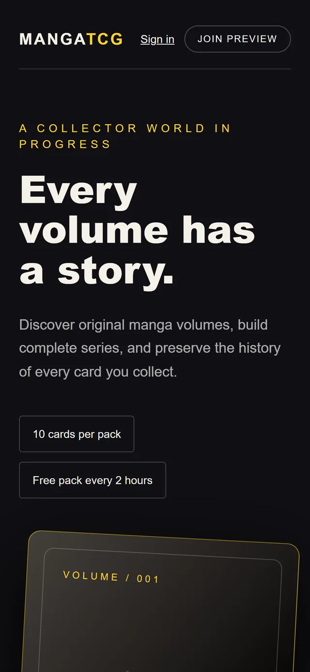 MangaTCG on mobile